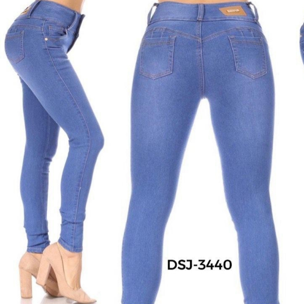 DSJ-3440 Colombian Design Push Up Levanta Cola Sexy Skinny Jeans.